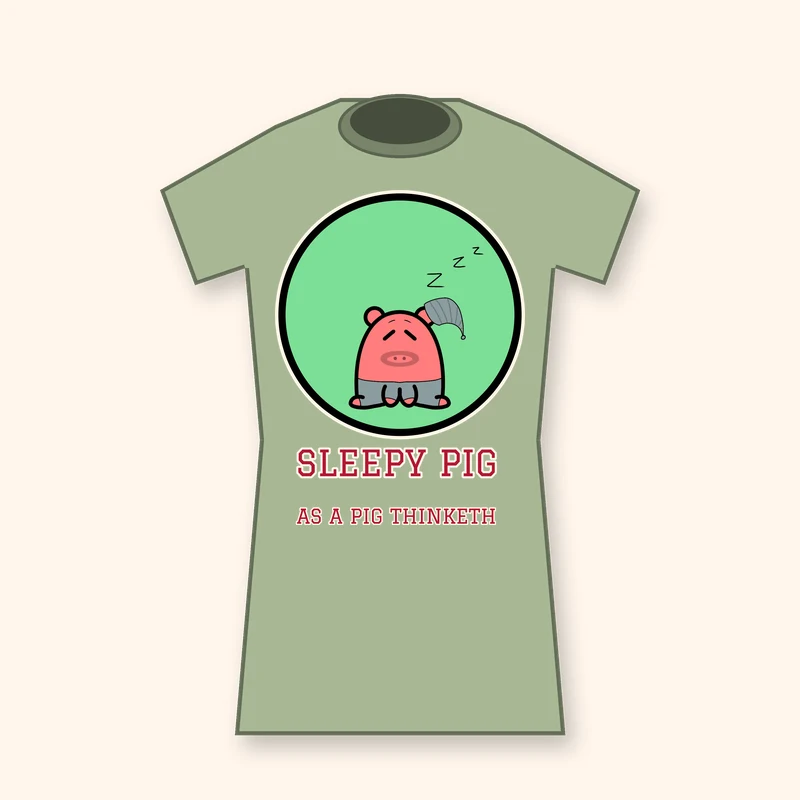 Sleepy Pig Women's tee