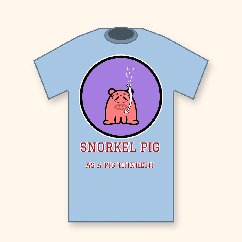 Snorkel Pig Unisex tee