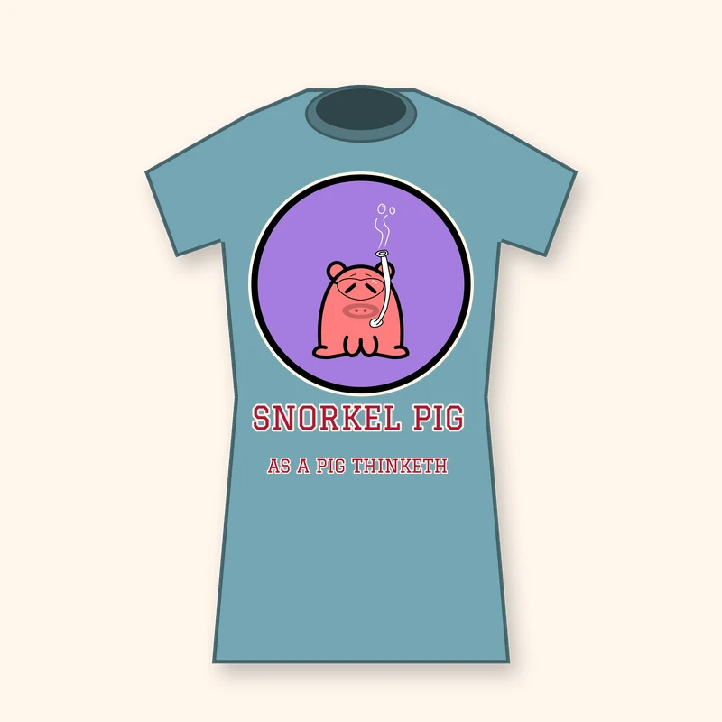 Snorkel Pig Women's tee