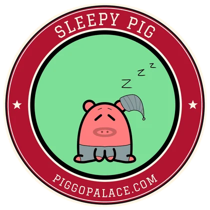 Sleepy Pig Varsity sticker