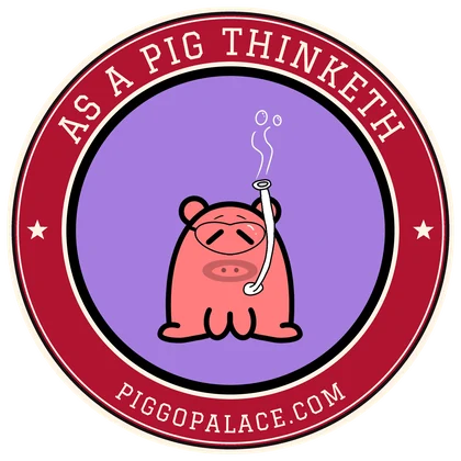 Snorkel Pig As a Pig Thinketh sticker